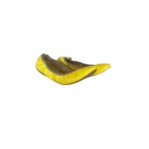 J. Crew Women's Yellow Slip On Round Toe Patent Leather Ballet Flats Size 6.5